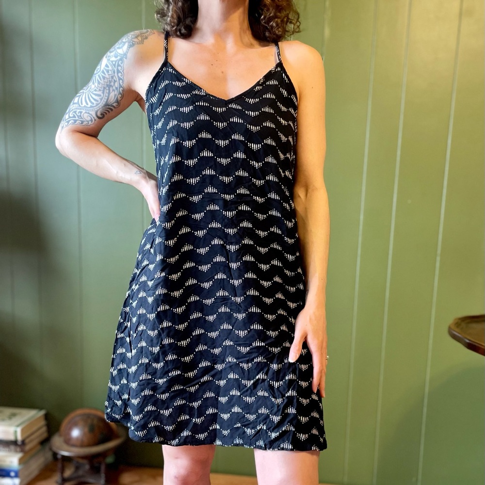 SO black and white shift dress